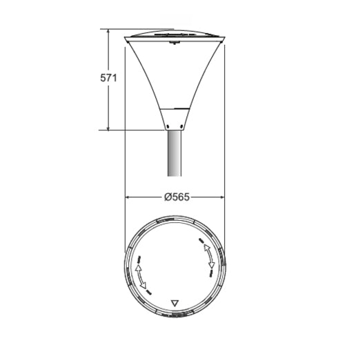 C-Line, 12LED, 3000 lumen, 3000K, Optiek AMA1