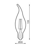 FISENSE FANTASY FLAME SMART, E14, 2,5W, 827, 230V