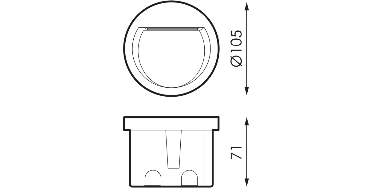 HANK 3W RAL7022 IP65 100-240V