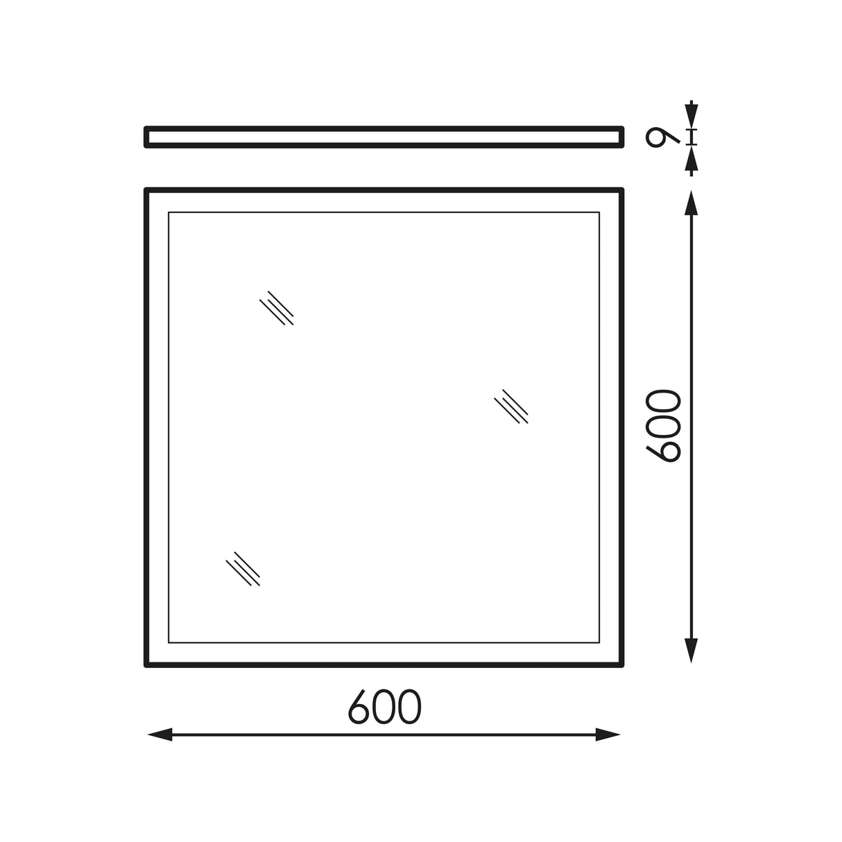 SILENT LED I 60X60 40W 840 UGR<19 IP65