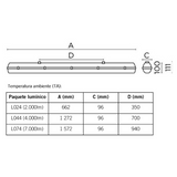 Carandini PEC LED S 1200mm 5000lm 4000K