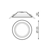 KENTAU 6W 830 125MM AC180-250V GREY 9006