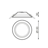 KENTAU 9W 830 150MM AC180-250V WHITE